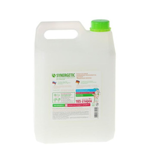 Кондиционер-ополаскиватель биоразлагаемый для белья Synergetic: миндальное молочко, 5 л Кондиционер-ополаскиватель биоразлагаемый для белья Synergetic: миндальное молочко, 5 л