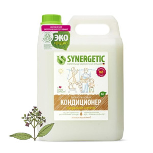 Кондиционер-ополаскиватель биоразлагаемый для белья Synergetic: миндальное молочко, 5 л Кондиционер-ополаскиватель биоразлагаемый для белья Synergetic: миндальное молочко, 5 л