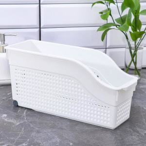 Контейнер для хранения хозяйственный «Лофт», 3 л, 35,5×13×17 см, на колёсах, цвет белый Контейнер для хранения хозяйственный «Лофт», 3 л, 35,5×13×17 см, на колёсах, цвет белый