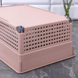 Контейнер для хранения хозяйственный «Лофт», 31×21×12,5 см, на колёсах, цвет мокка Контейнер для хранения хозяйственный «Лофт», 31×21×12,5 см, на колёсах, цвет мокка