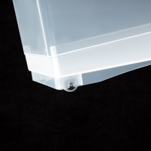 Контейнер хозяйственный с ручкой на колёсиках, 12,5 л, 45×16×25,5 см, прозрачный Контейнер хозяйственный с ручкой на колёсиках, 12,5 л, 45×16×25,5 см, прозрачный