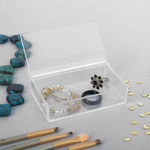 Короб для хранения мелочей, с крышкой, 10*7*3,5, оргстекло, цвет прозрачный Короб для хранения мелочей, с крышкой, 10*7*3,5, оргстекло, цвет прозрачный
