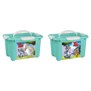 Коробка универсальная с ручкой «Том и Джерри» 5,5 л, цвет зелёный Коробка универсальная с ручкой «Том и Джерри» 5,5 л, цвет зелёный