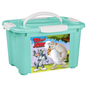 Коробка универсальная с ручкой «Том и Джерри» 5,5 л, цвет зелёный Коробка универсальная с ручкой «Том и Джерри» 5,5 л, цвет зелёный