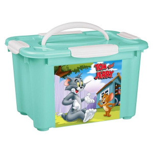 Коробка универсальная с ручкой «Том и Джерри» 5,5 л, цвет зелёный Коробка универсальная с ручкой «Том и Джерри» 5,5 л, цвет зелёный