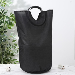 Корзина для белья с ручками «Модерн», 30×58 см, цвет чёрный Корзина для белья с ручками «Модерн», 30×58 см, цвет чёрный