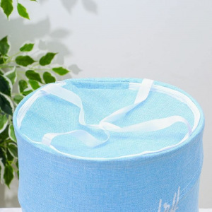 Корзина для белья складная, 36×36×41 см, цвет голубой Корзина для белья складная, 36×36×41 см, цвет голубой