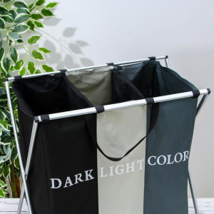 Корзина для белья тройная Dark or Light, 60×32×50 см Корзина для белья тройная Dark or Light, 60×32×50 см