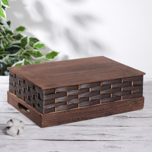 Корзина для хранения Доляна «Дерево», 35×24,5×12 см, цвет коричневый Корзина для хранения Доляна «Дерево», 35×24,5×12 см, цвет коричневый