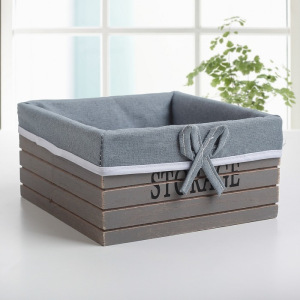 Корзина для хранения Доляна Storage, 15×15×9 см, дерево, малая, цвет серый Корзина для хранения Доляна Storage, 15×15×9 см, дерево, малая, цвет серый