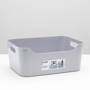 Корзина для хранения econova Scandi, 10 л, 34×24×14 см, цвет светло-серый Корзина для хранения econova Scandi, 10 л, 34×24×14 см, цвет светло-серый