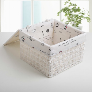 Корзина для хранения плетёная с крышкой Доляна «Море», 20×20×15 см, цвет белый Корзина для хранения плетёная с крышкой Доляна «Море», 20×20×15 см, цвет белый