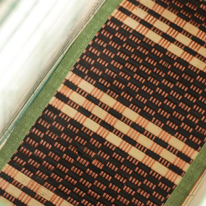 Корзина для хранения с крышкой, 30×15×20 см, бамбук, цвет зелёный Корзина для хранения с крышкой, 30×15×20 см, бамбук, цвет зелёный