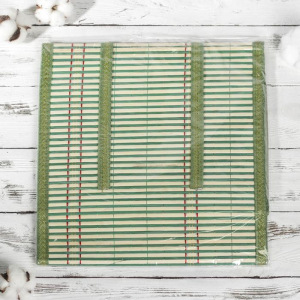 Корзина для хранения с крышкой, 30×15×20 см, бамбук, цвет зелёный Корзина для хранения с крышкой, 30×15×20 см, бамбук, цвет зелёный