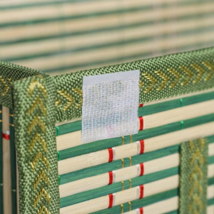 Корзина для хранения с крышкой, 30×15×20 см, бамбук, цвет зелёный Корзина для хранения с крышкой, 30×15×20 см, бамбук, цвет зелёный