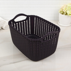 Корзина для хранения с ручками «Плетение», 24×17×13 см, цвет МИКС Корзина для хранения с ручками «Плетение», 24×17×13 см, цвет МИКС