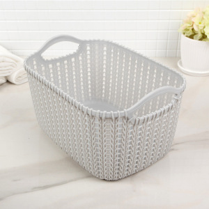 Корзина для хранения с ручками «Плетение», 24×17×13 см, цвет МИКС Корзина для хранения с ручками «Плетение», 24×17×13 см, цвет МИКС