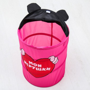 Корзина для игрушек "Мои игрушки" Минни Маус с ручками и крышкой Корзина для игрушек "Мои игрушки" Минни Маус с ручками и крышкой