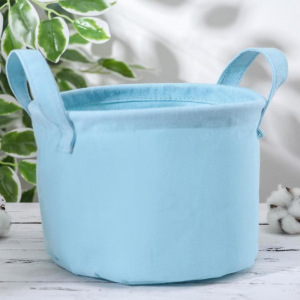 Корзина для мелочей с ручками «Кактус», 20×20×15 см, цвет голубой Корзина для мелочей с ручками «Кактус», 20×20×15 см, цвет голубой