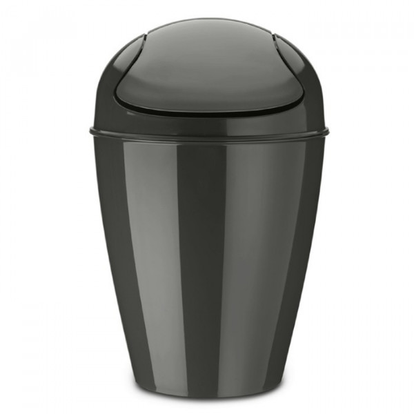 Корзина для мусора с крышкой Koziol Del m, 12 л, тёмно-серая