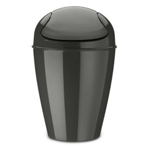Корзина для мусора с крышкой Koziol Del m, 12 л, тёмно-серая Корзина для мусора с крышкой Koziol Del m, 12 л, тёмно-серая