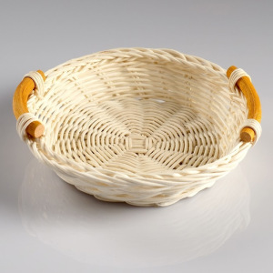 Корзина с ручками, 13/19×4,5 см, ротанг Корзина с ручками, 13/19×4,5 см, ротанг