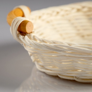 Корзина с ручками, 13/19×4,5 см, ротанг Корзина с ручками, 13/19×4,5 см, ротанг