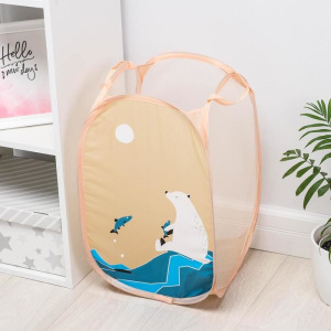 Корзина-сетка универсальная складная «Северный мишка», 32×32×52 см Корзина-сетка универсальная складная «Северный мишка», 32×32×52 см