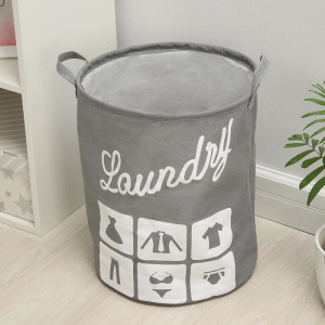 Корзина универсальная «Большая стирка», 35×45 см, цвет серый Корзина универсальная «Большая стирка», 35×45 см, цвет серый