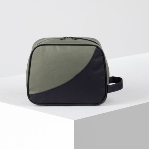 Косметичка дорожная, отдел на молнии, цвет хаки/чёрный Косметичка дорожная, отдел на молнии, цвет хаки/чёрный