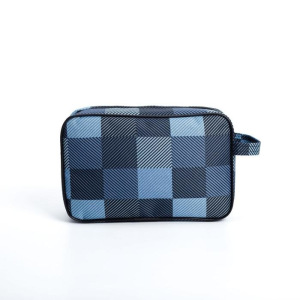 Косметичка дорожная, отдел на молнии, наружный карман, с подкладом, цвет синий Косметичка дорожная, отдел на молнии, наружный карман, с подкладом, цвет синий