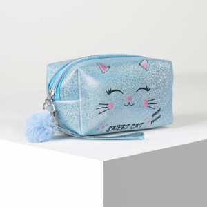 Косметичка дорожная, отдел на молнии, с ручкой, цвет голубой Косметичка дорожная, отдел на молнии, с ручкой, цвет голубой