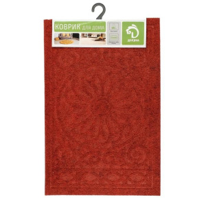 Коврик придверный без окантовки «Большой цветок», 38×58 см, цвет МИКС Коврик придверный без окантовки «Большой цветок», 38×58 см, цвет МИКС