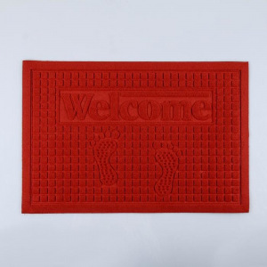 Коврик придверный без окантовки Доляна «Следочки Welcome», 40×60 см, цвет МИКС Коврик придверный без окантовки Доляна «Следочки Welcome», 40×60 см, цвет МИКС