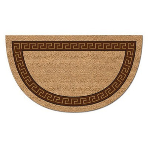 Коврик придверный Kokarda «Меандр», 40 х 70 см, коричневый, полукруг Коврик придверный Kokarda «Меандр», 40 х 70 см, коричневый, полукруг