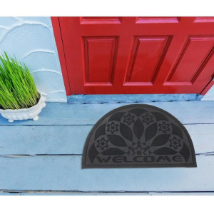 Коврик придверный полукруглый без окантовки «Веер», 50×80 см, цвет МИКС Коврик придверный полукруглый без окантовки «Веер», 50×80 см, цвет МИКС