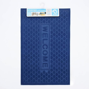 Коврик придверный «Рябь Welcome», 45×74 см, без окантовки, цвет МИКС Коврик придверный «Рябь Welcome», 45×74 см, без окантовки, цвет МИКС