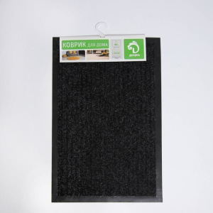 Коврик придверный с окантовкой Доляна «Стандарт», 40×60 см, цвет чёрный Коврик придверный с окантовкой Доляна «Стандарт», 40×60 см, цвет чёрный
