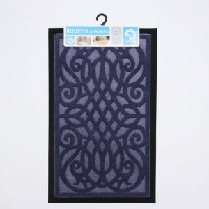 Коврик придверный с окантовкой «Вензель», 45×75 см, цвет МИКС Коврик придверный с окантовкой «Вензель», 45×75 см, цвет МИКС