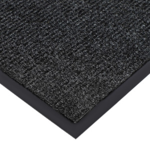 Коврик придверный влаговпитывающий, ребристый, «Комфорт», 60×90 см, цвет чёрный Коврик придверный влаговпитывающий, ребристый, «Комфорт», 60×90 см, цвет чёрный