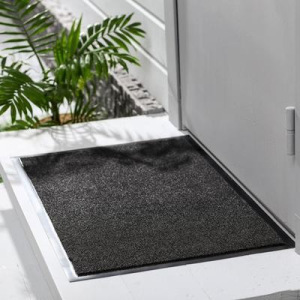 Коврик придверный влаговпитывающий, ребристый, «Комфорт», 60×90 см, цвет чёрный Коврик придверный влаговпитывающий, ребристый, «Комфорт», 60×90 см, цвет чёрный
