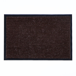 Коврик придверный влаговпитывающий, ребристый, «Стандарт», 40×60 см, цвет коричневый Коврик придверный влаговпитывающий, ребристый, «Стандарт», 40×60 см, цвет коричневый