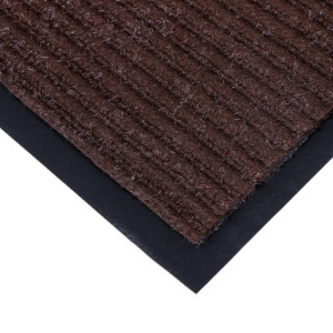 Коврик придверный влаговпитывающий, ребристый, «Стандарт», 40×60 см, цвет коричневый Коврик придверный влаговпитывающий, ребристый, «Стандарт», 40×60 см, цвет коричневый