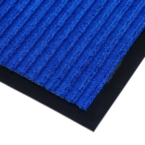 Коврик придверный влаговпитывающий, ребристый, «Стандарт», 40×60 см, цвет синий Коврик придверный влаговпитывающий, ребристый, «Стандарт», 40×60 см, цвет синий