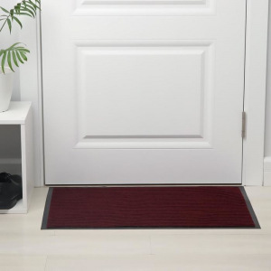 Коврик придверный влаговпитывающий ребристый «Стандарт», 50×80 см, цвет красный Коврик придверный влаговпитывающий ребристый «Стандарт», 50×80 см, цвет красный