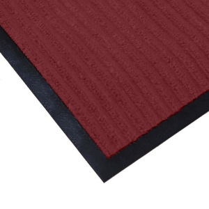 Коврик придверный влаговпитывающий, ребристый, «Стандарт», 60×90 см, цвет бордовый Коврик придверный влаговпитывающий, ребристый, «Стандарт», 60×90 см, цвет бордовый