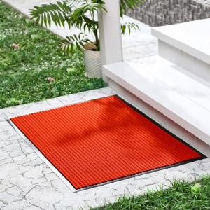 Коврик придверный влаговпитывающий, ребристый, «Стандарт», 60×90 см, цвет бордовый Коврик придверный влаговпитывающий, ребристый, «Стандарт», 60×90 см, цвет бордовый