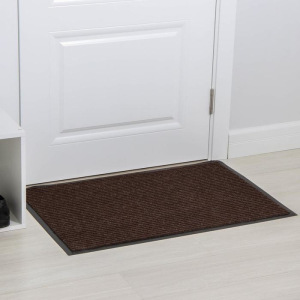 Коврик придверный влаговпитывающий, ребристый, «Стандарт», 60×90 см, цвет коричневый Коврик придверный влаговпитывающий, ребристый, «Стандарт», 60×90 см, цвет коричневый