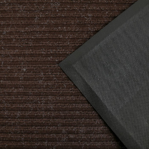 Коврик придверный влаговпитывающий, ребристый, «Стандарт», 60×90 см, цвет коричневый Коврик придверный влаговпитывающий, ребристый, «Стандарт», 60×90 см, цвет коричневый