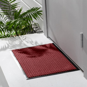 Коврик придверный влаговпитывающий «Стандарт», 40×60 см, ребристый, цвет бордовый Коврик придверный влаговпитывающий «Стандарт», 40×60 см, ребристый, цвет бордовый